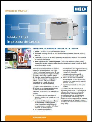 Impresora de tarjetas HID Fargo C50