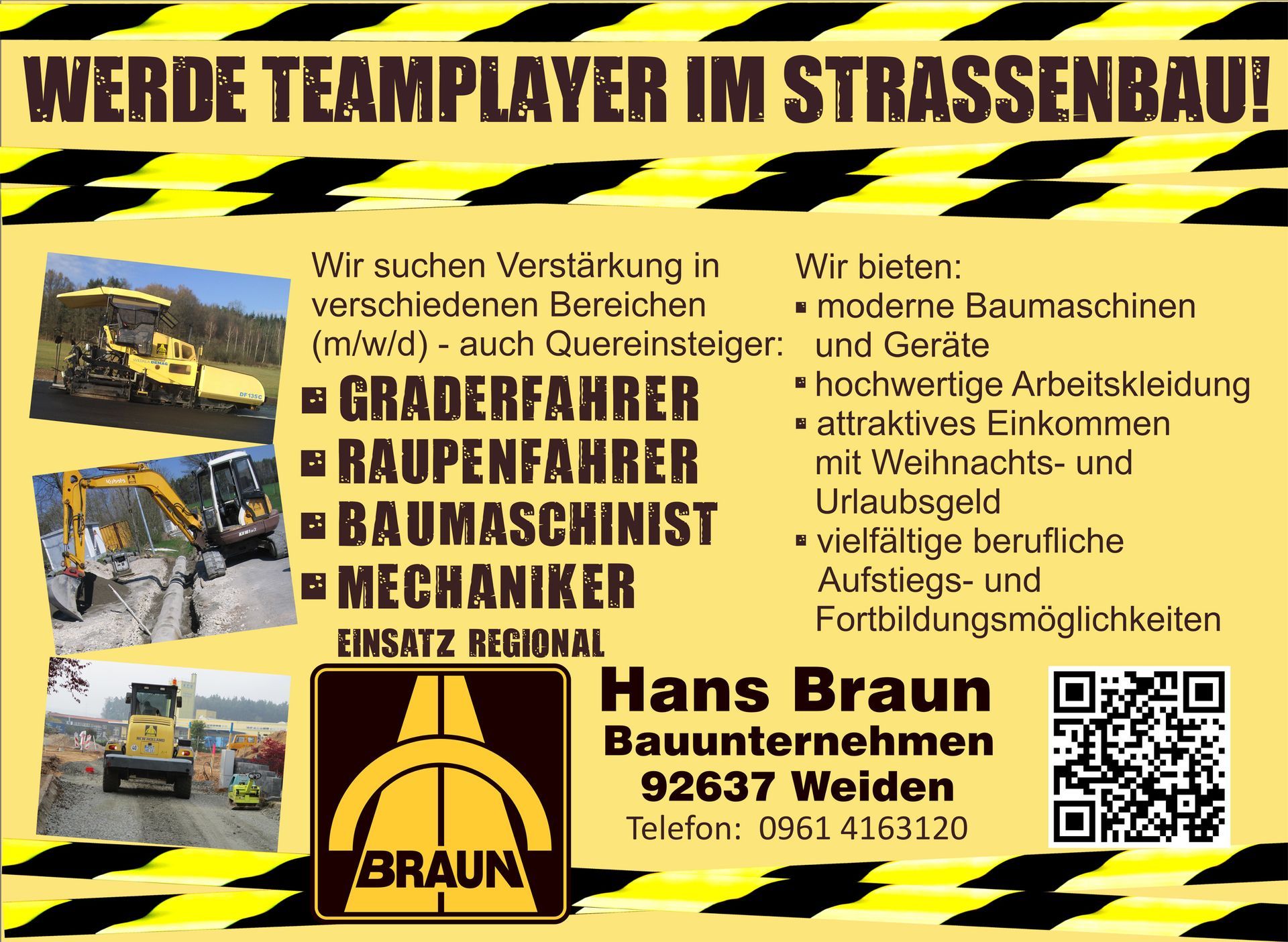 Werde Teamplayer im Strassenbau - Wir suchen Mitarbeiter