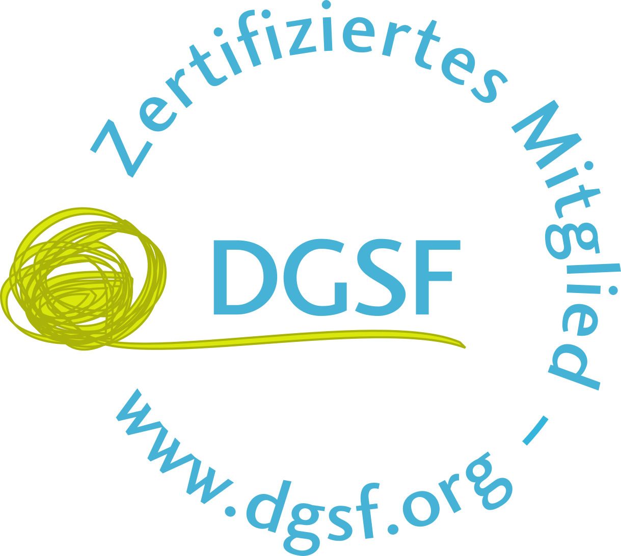 Zertifikatssiegel der deutschen Gesellschaft für Systemische Therapie, Beratung und Familientherapie