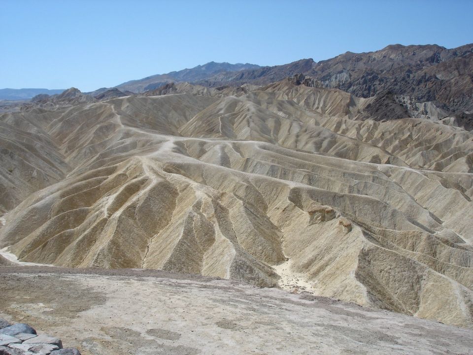 Death Valley Hiking - Unusual formations from Zabriskie Point