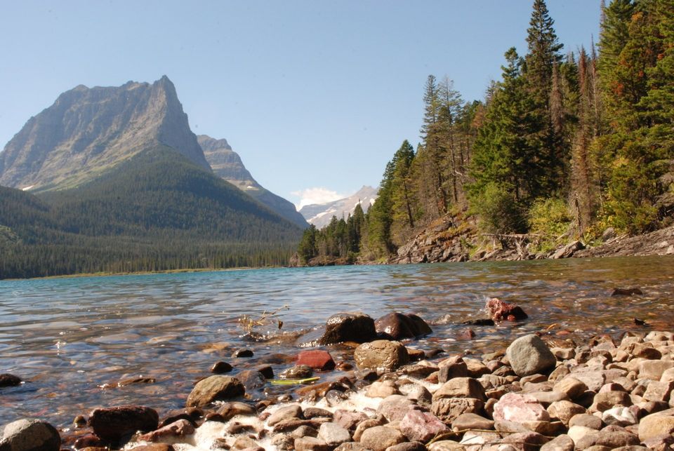 Glacier National Park Attractions - Water level at St. Mary Lake