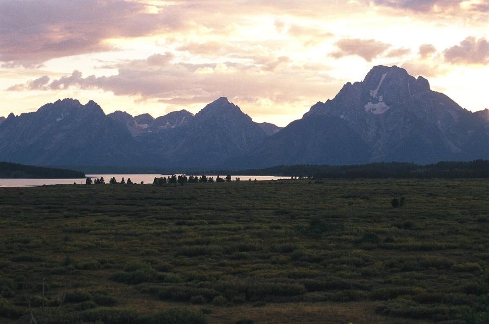 Grand Teton Trails - Back porch view from Jackson Lake Lodge