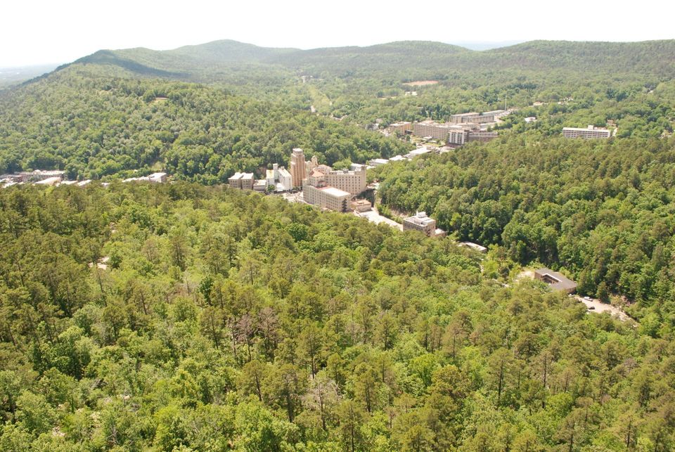 Hot Springs National Park Trails - View of hiking trail areas from Mountain Tower