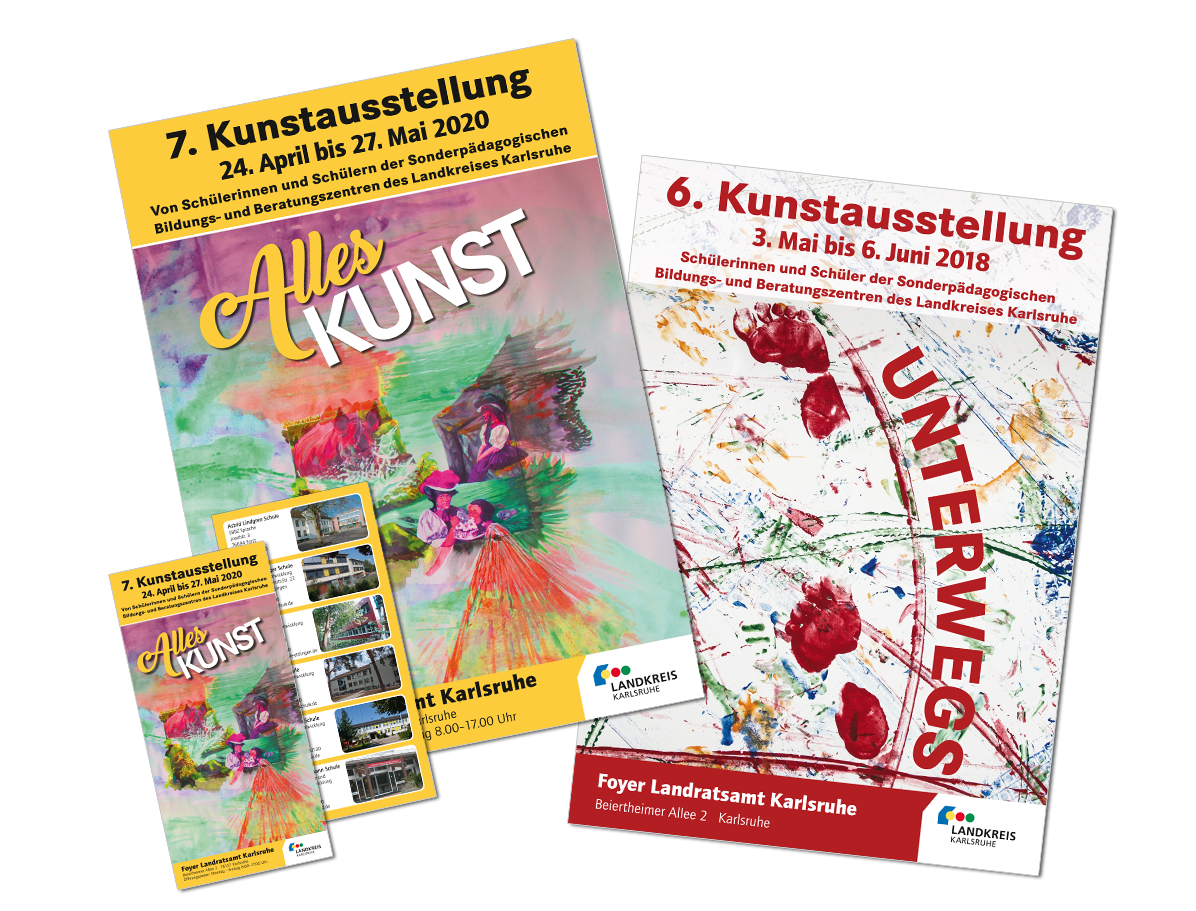 Landratsamt, Ausstellung, Plakate, Flyer, Werbeagentur, Karlsruhe