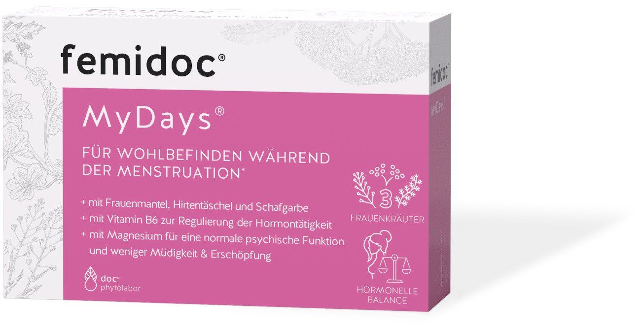 femidoc® MyDays® | Wohlbefinden während der Menstruation