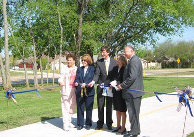 ribbon cutting ceremony for the trail