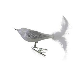 mundgeblaserner Glasvogel mit Federschwanz