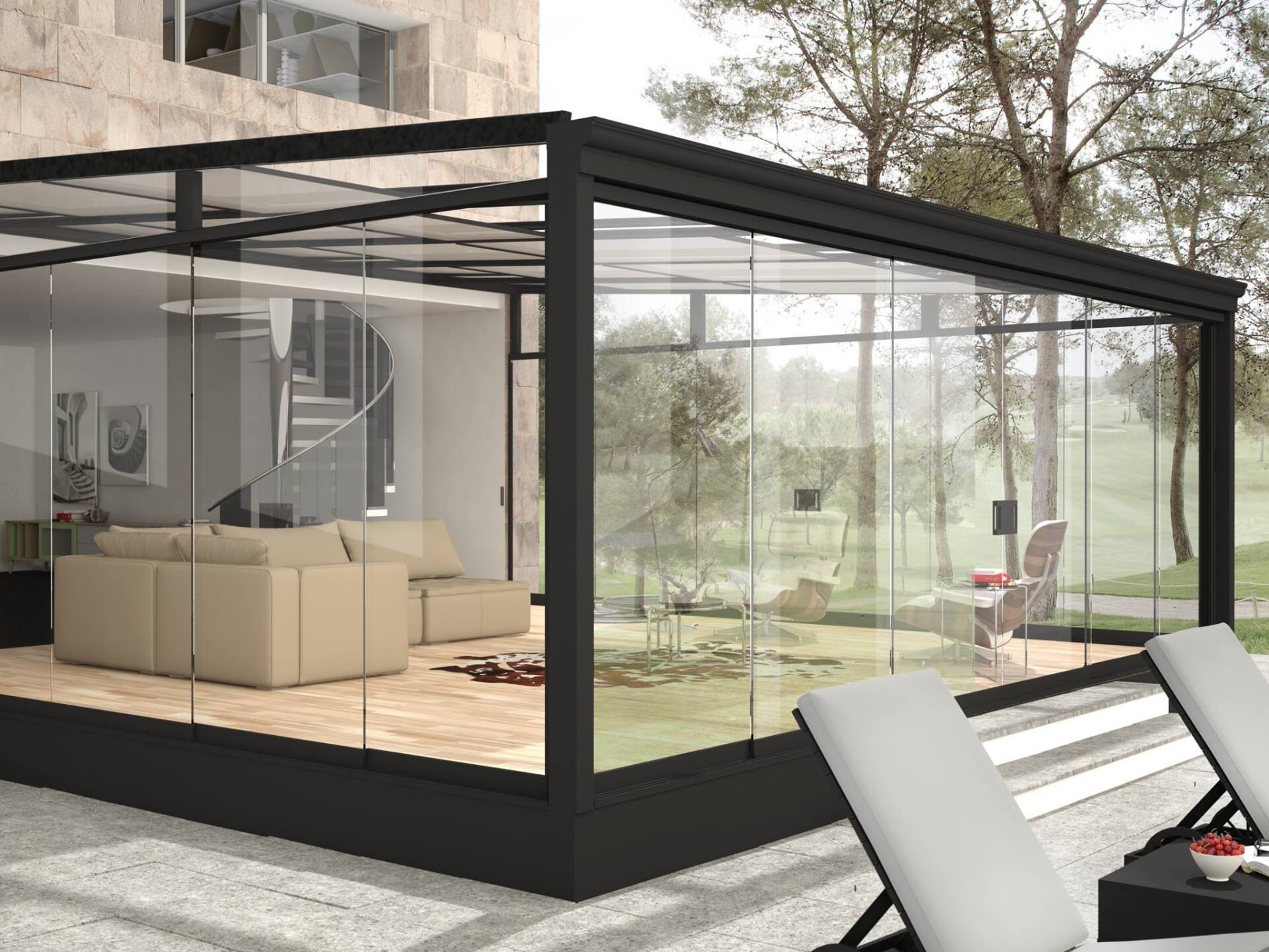 Cubiertas de piscinas, cubiertas rígidas transitables