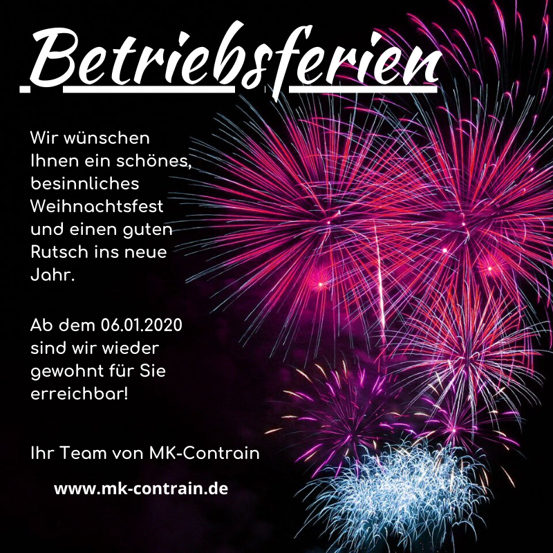 Wir machen Betriebsferien