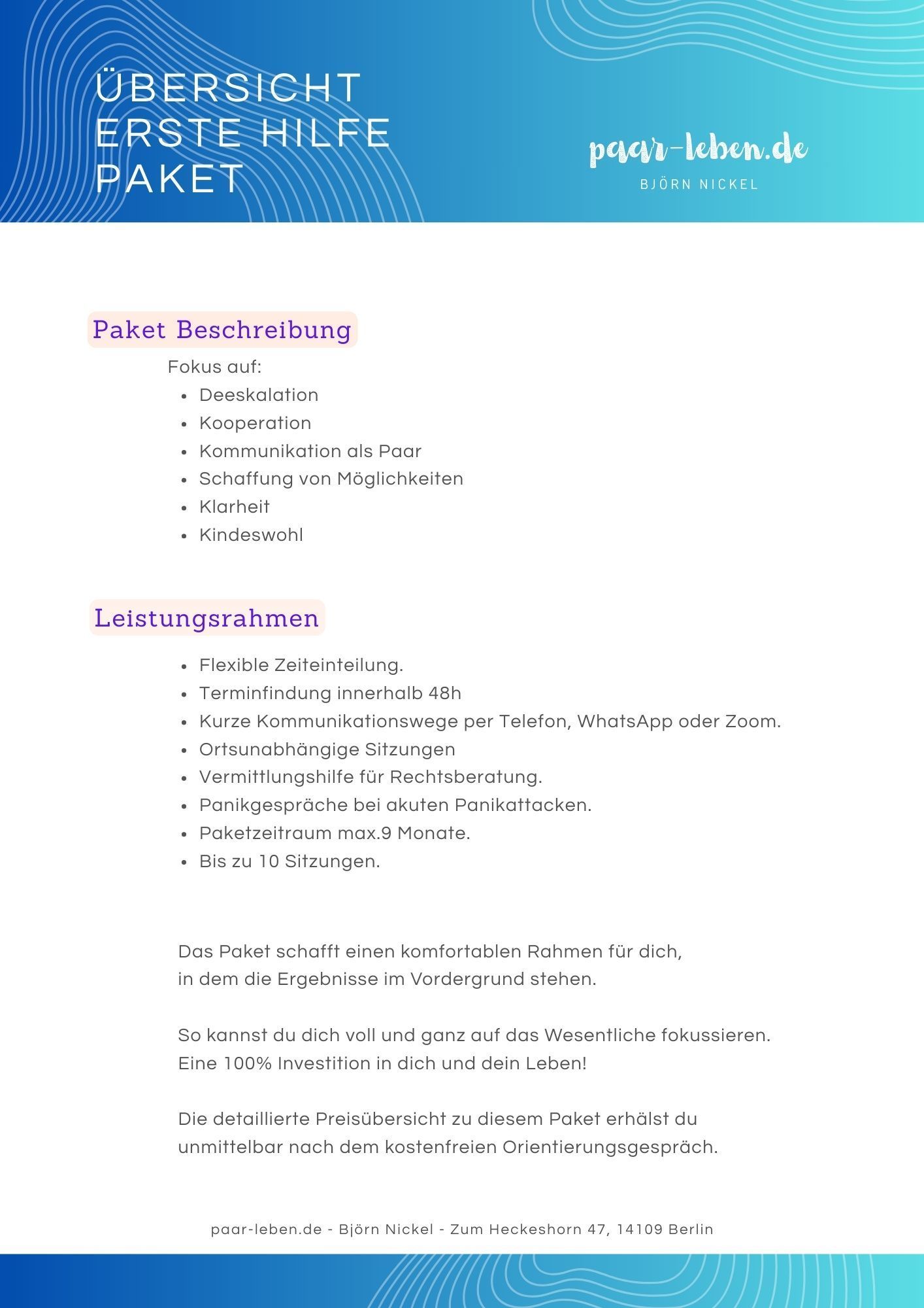 Coaching für Eltern in Trennung zur Unterstützung des Umgangs mit Kindern. Erste Hilfe Paket.