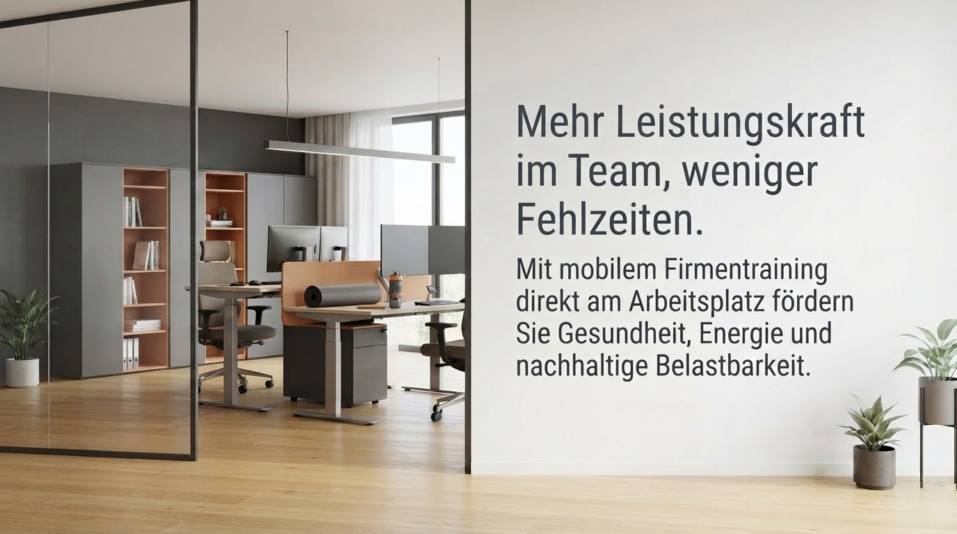 Investition in Gesundheit und Leistungsfähigkeit durch mobiles Firmentraining von Andreas Wolf.