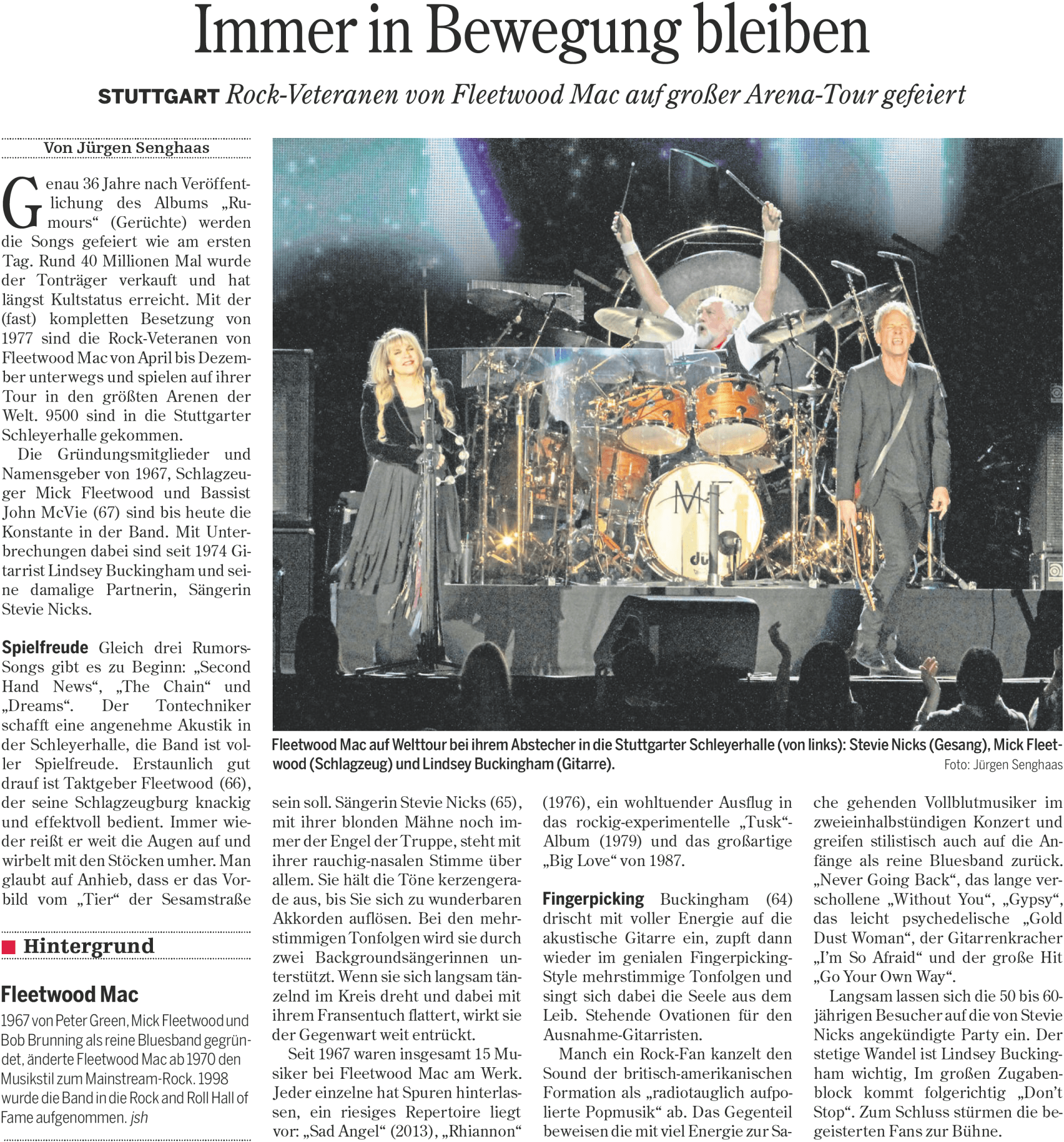 Fleetwood Mac, Text und Bild: Juergen Senghaas