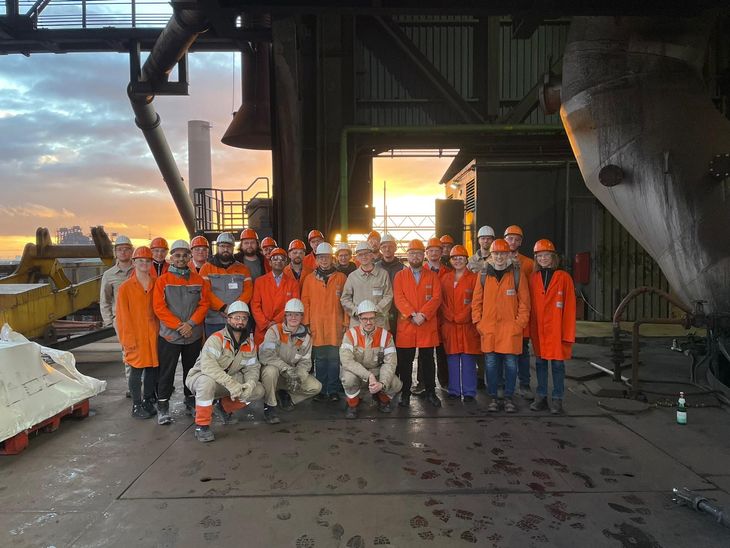 Eindruck vom Besuch bei den Hüttenwerken Krupp Mannesmann (HKM) des J-akaFoM 