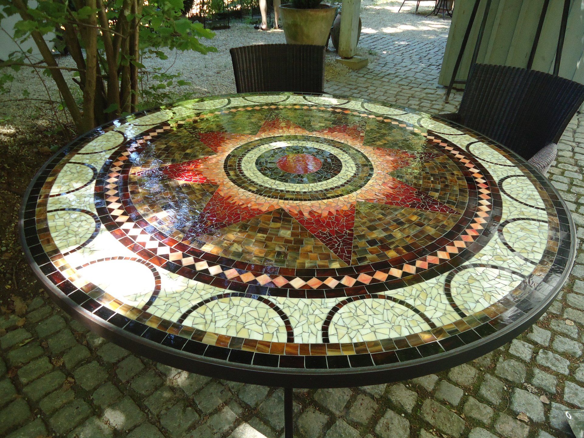 MosaiktischGalerie wetterfest frostsicher winterhart