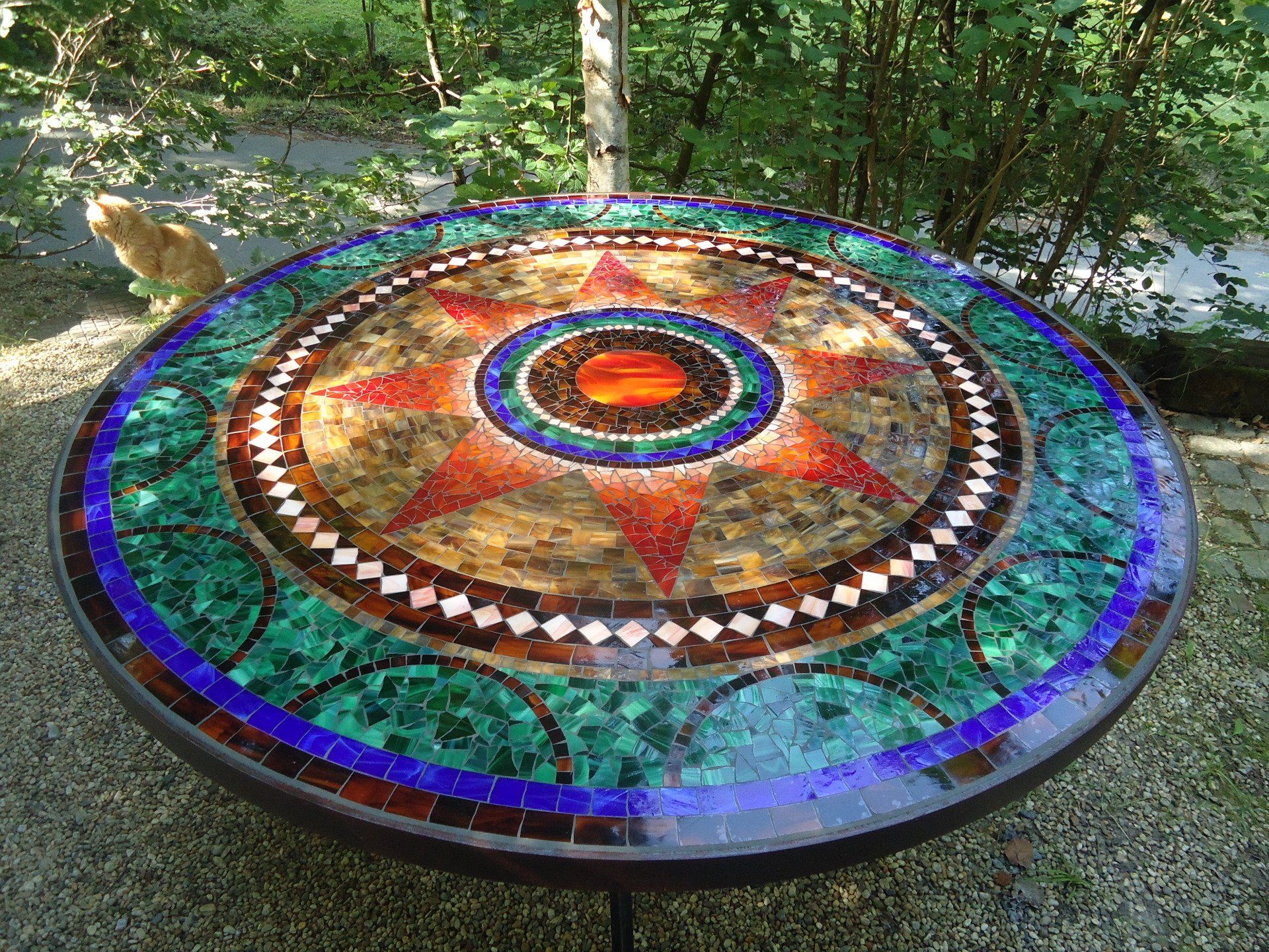 MosaiktischGalerie wetterfest frostsicher winterhart