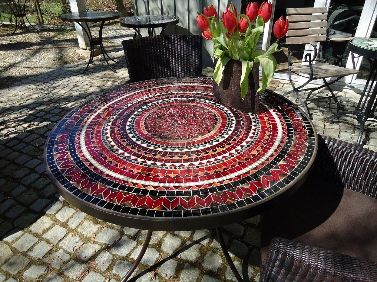 MosaiktischGalerie wetterfest frostsicher winterhart