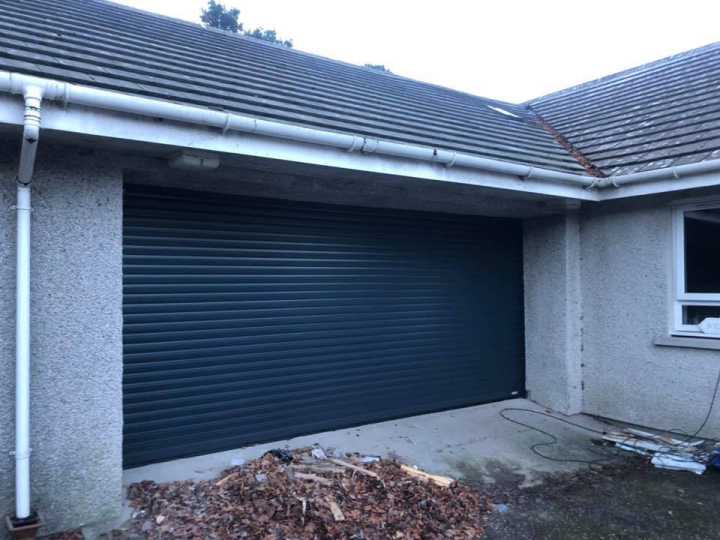 roller garage door wide angle