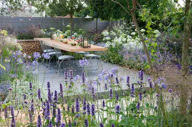 contemporary garden, rich in texture