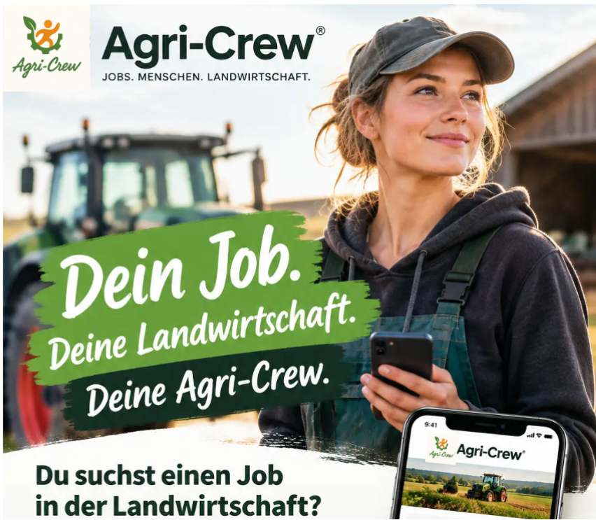 Finde deinen nächsten Job in der Landwirtschaft mit Agri-Crew Landwirtin findet Job mit der Agri-Crew App, schnell und einfach. Sie steht vor einem John Deere und freut sich