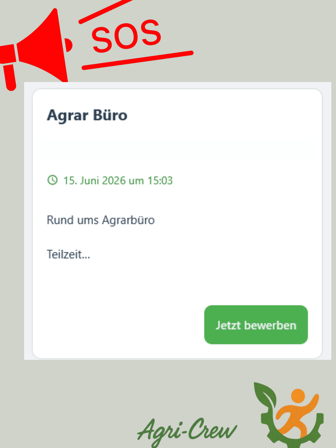 Hilfe im Agrarbüro gesucht. Bürojobs bei Agri-Crew
