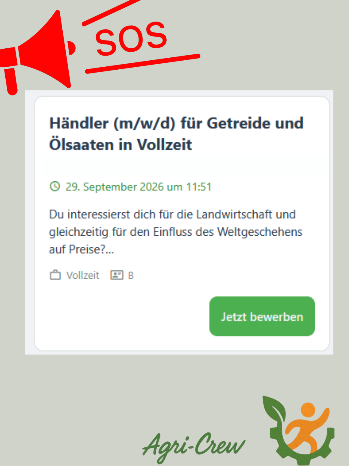 Händler für Getreide gesucht bei Agri-Crew