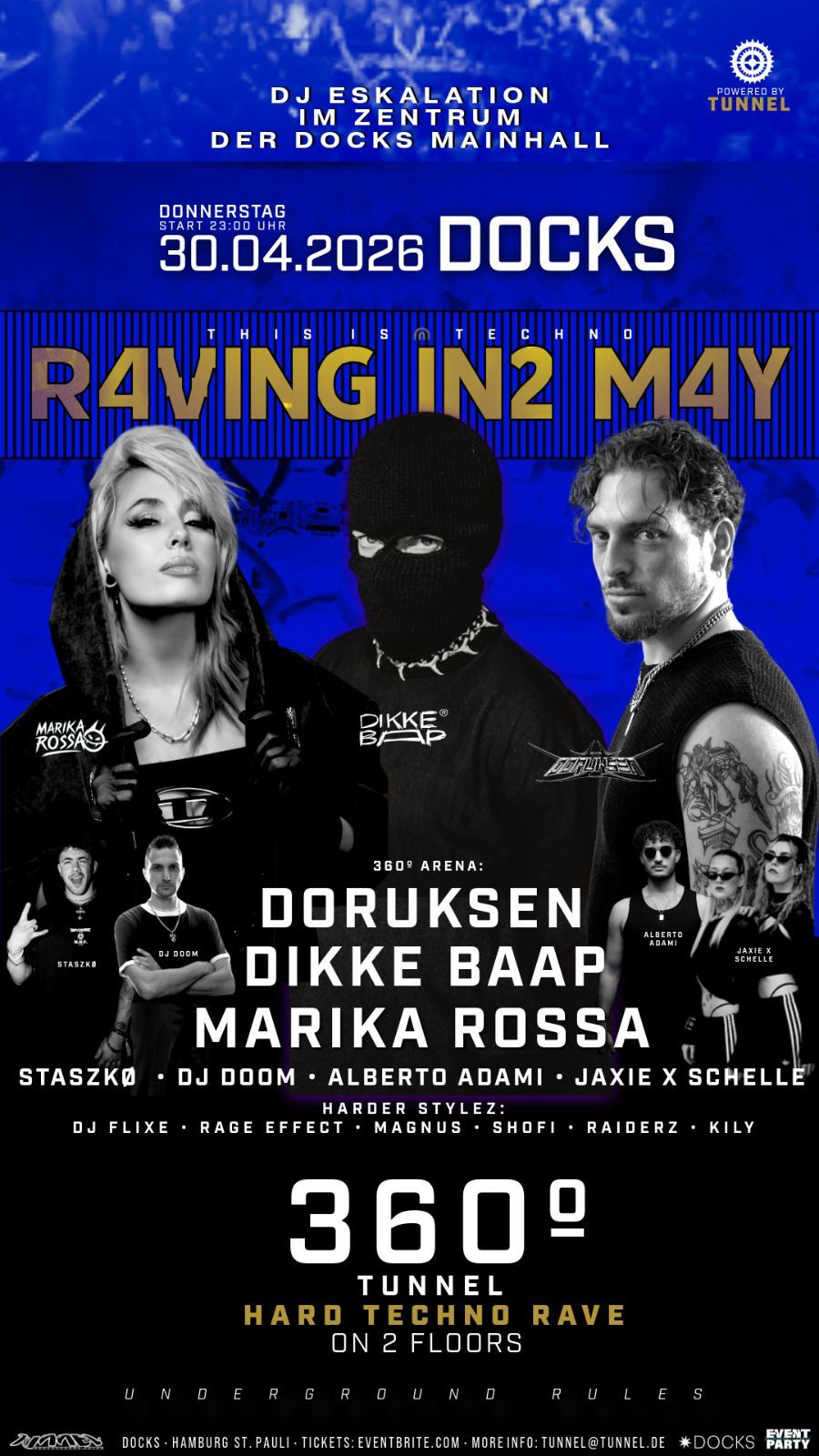 docks hamburg tunnel rave 360° hard techno alberto adami