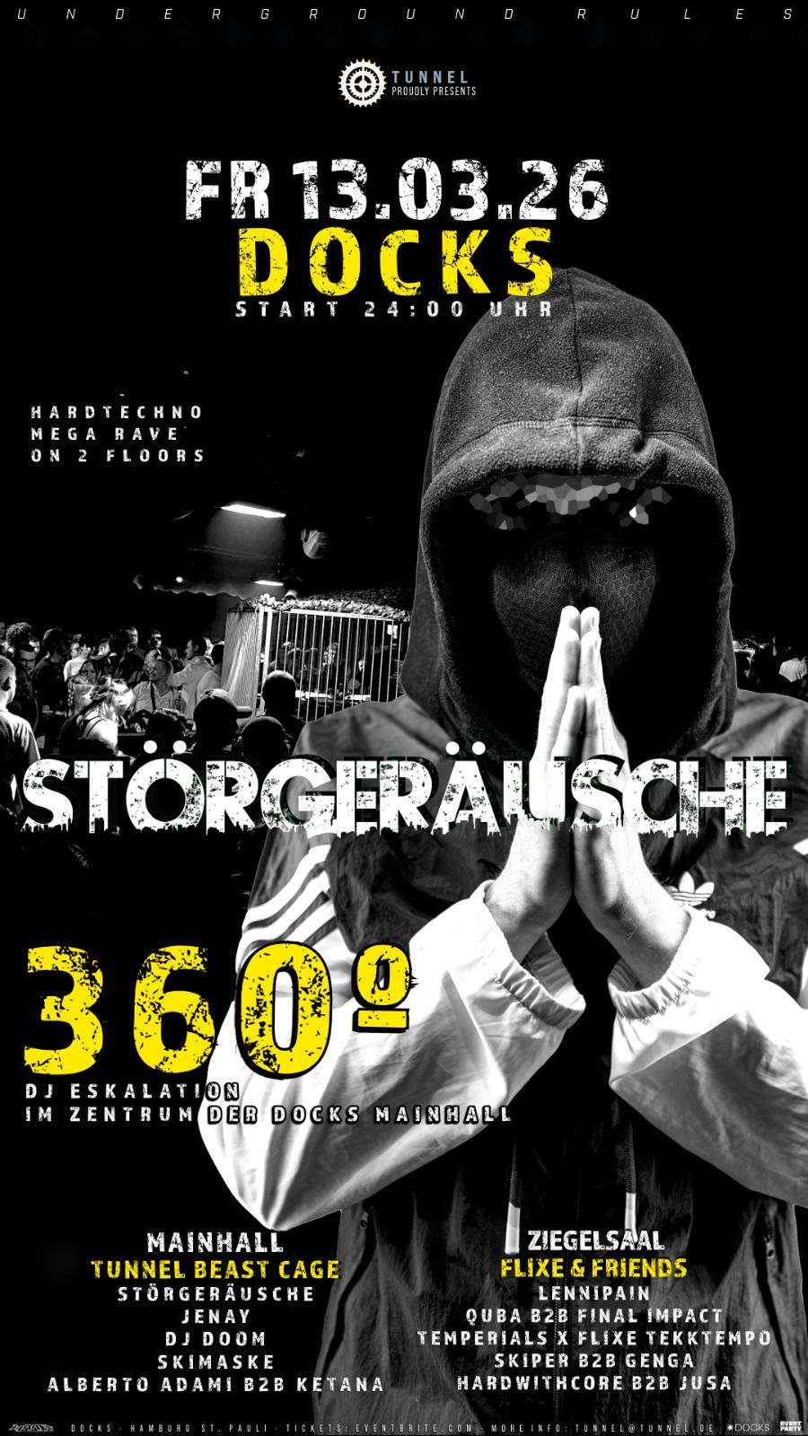 docks hamburg tunnel 360° rave hard techno alberto adami