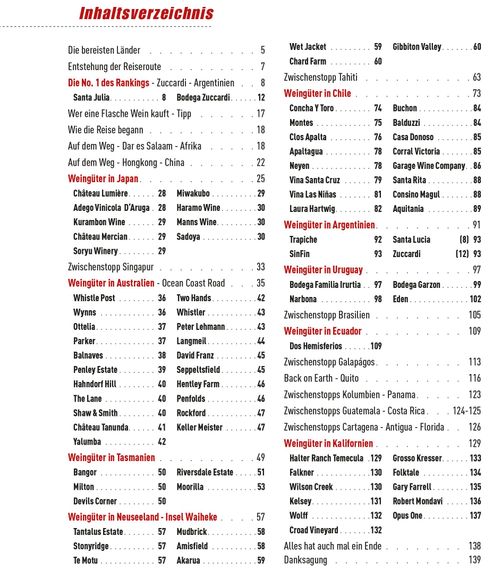 In 80 Weingütern um die Welt Buch Inhaltsverzeichnis, Weinprobe, weltweit, Weltreise, Weinanbau, Weinherstellung, kaufen