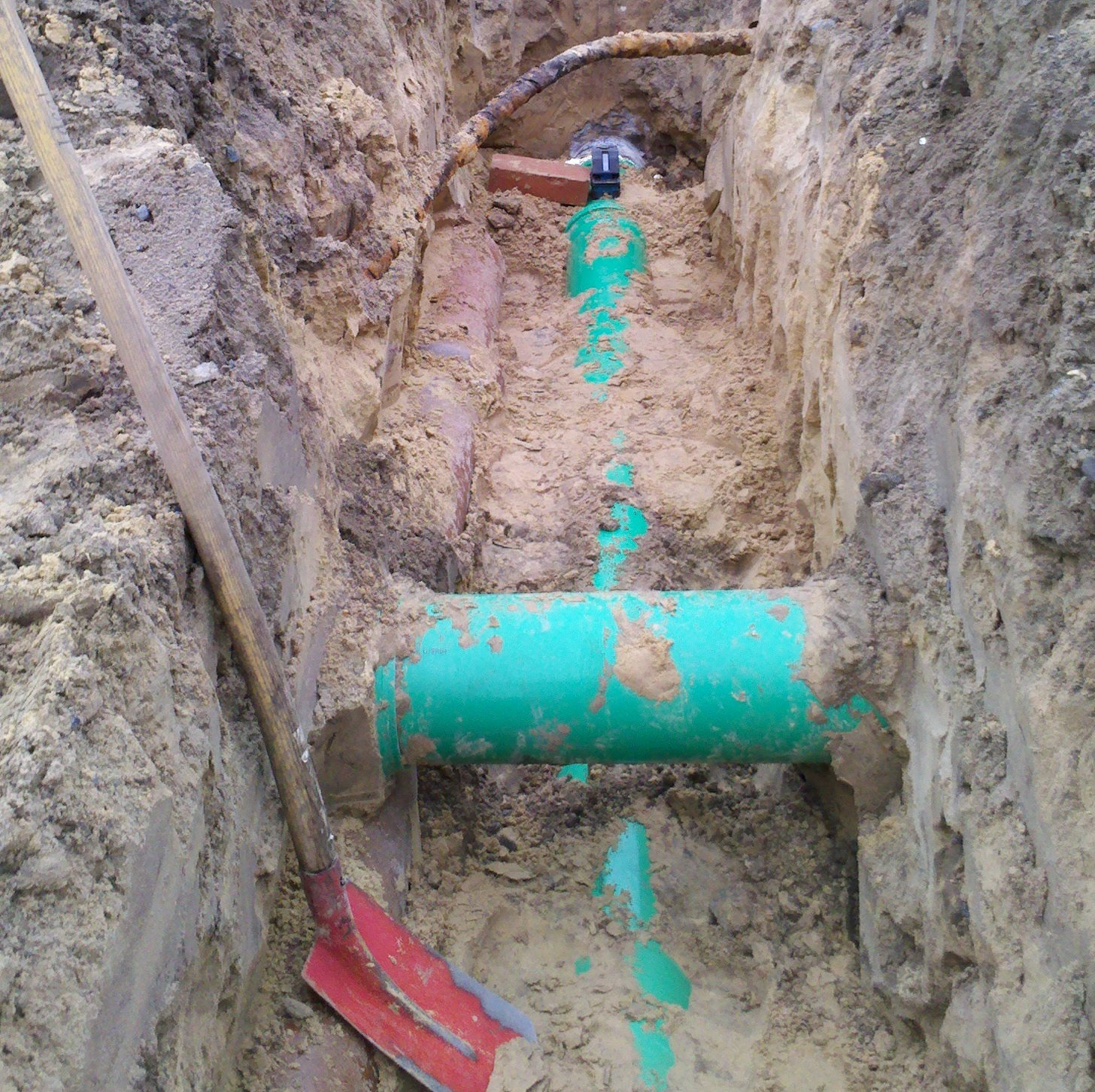 Abwasser Abwasserarbeiten Bsp. Auswechslung einer vorhandenen Abwasserleitung