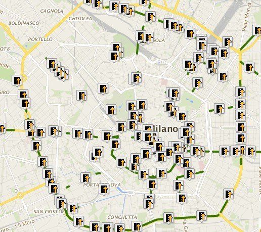 corsia riservata alle biciclette e ciclomotori