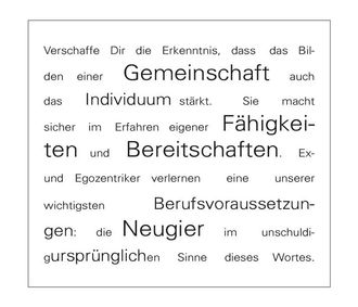 Textübung im Fernstudium Grafikdesign