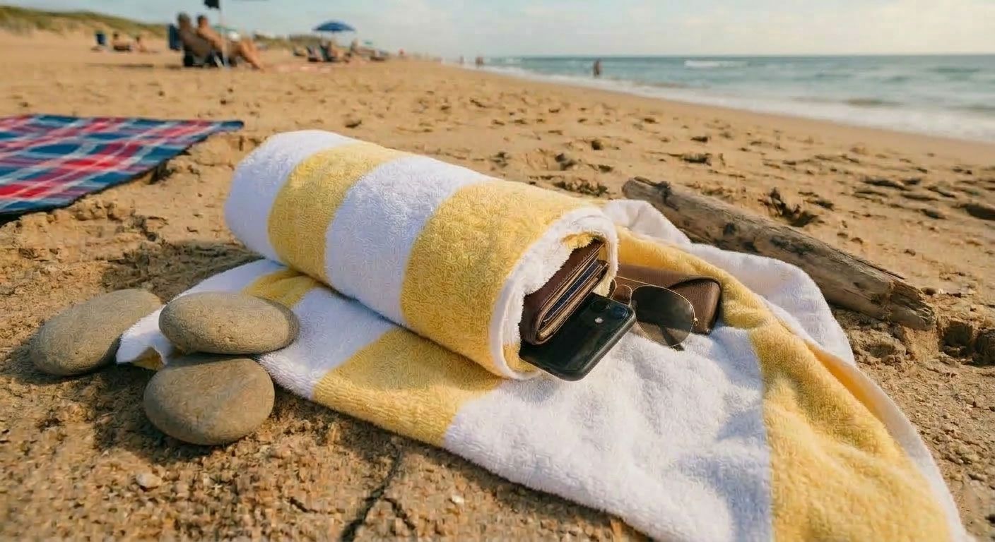 Wertsachen ungesichert am Strand