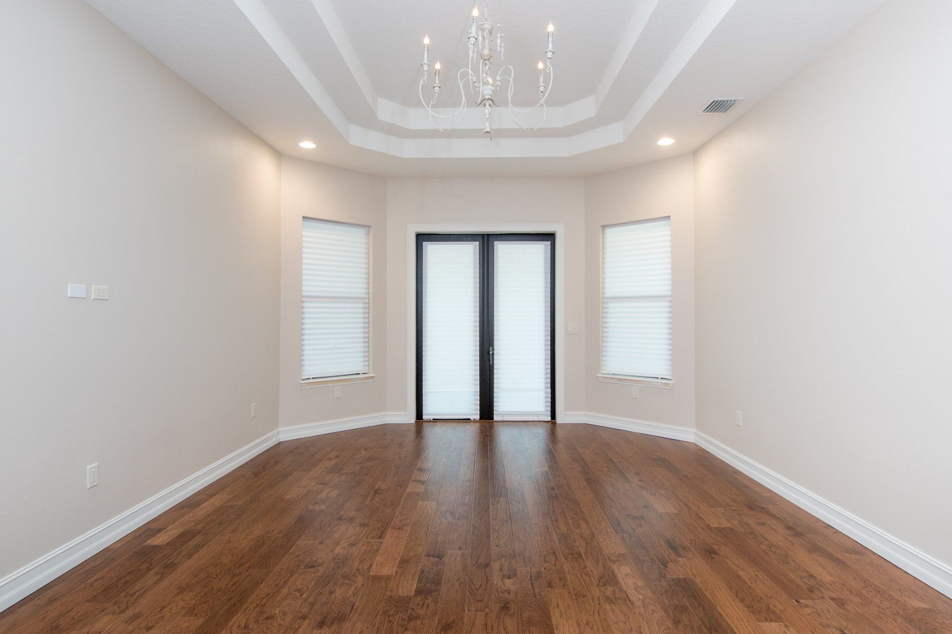 Wide Open Room with chandelier