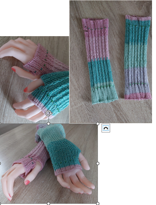 Handstulpen, mit eingestrickten Perlen