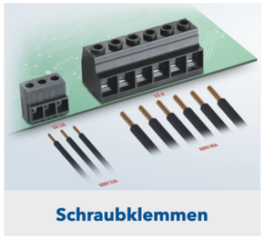 PCB-Anschlussklemmen mit und ohne Drahtschutz