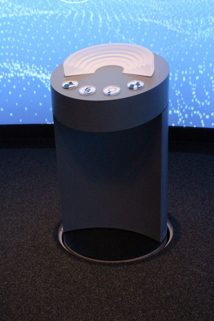 visitor center, media stele, exhibit