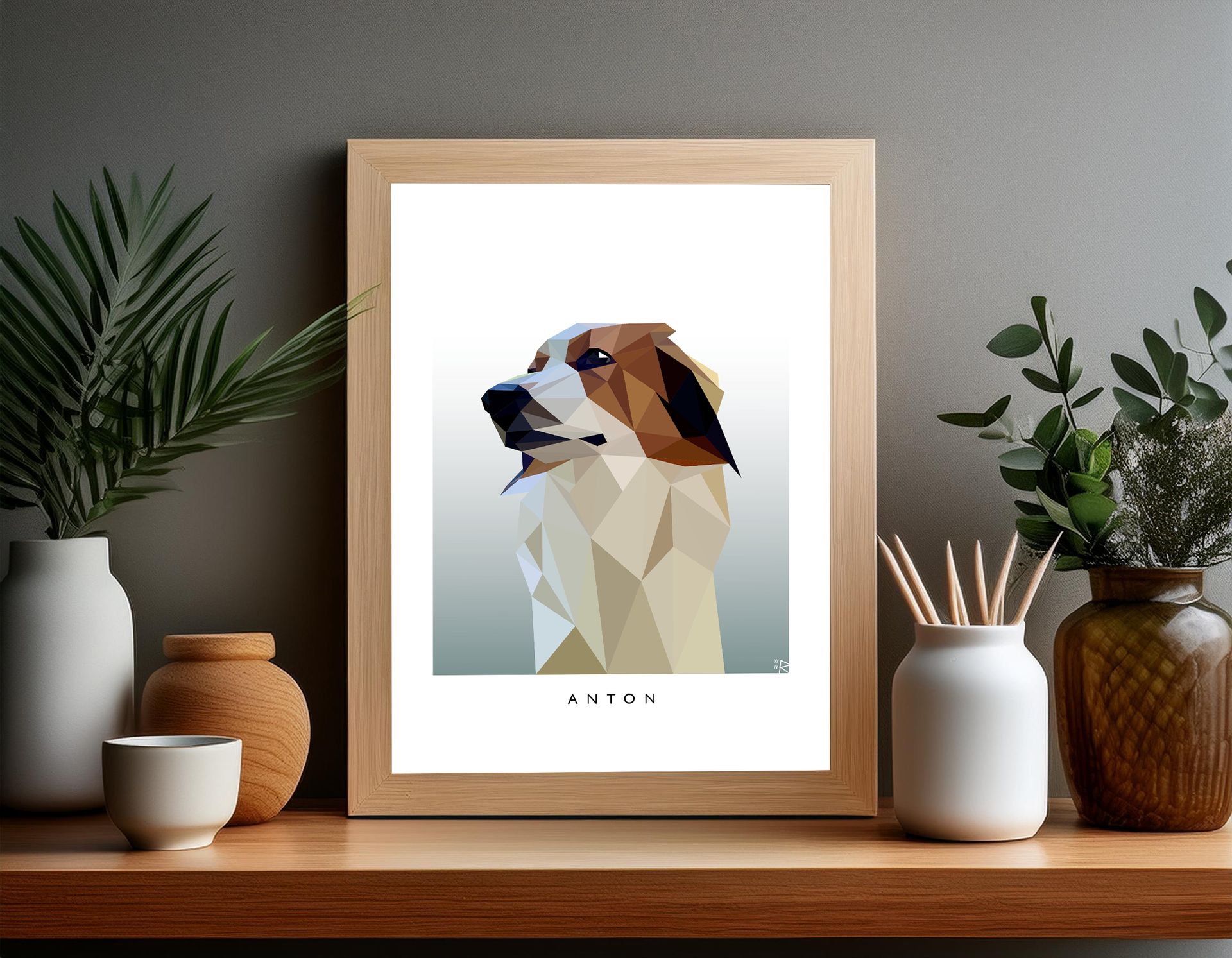 Polygonkunst Hund