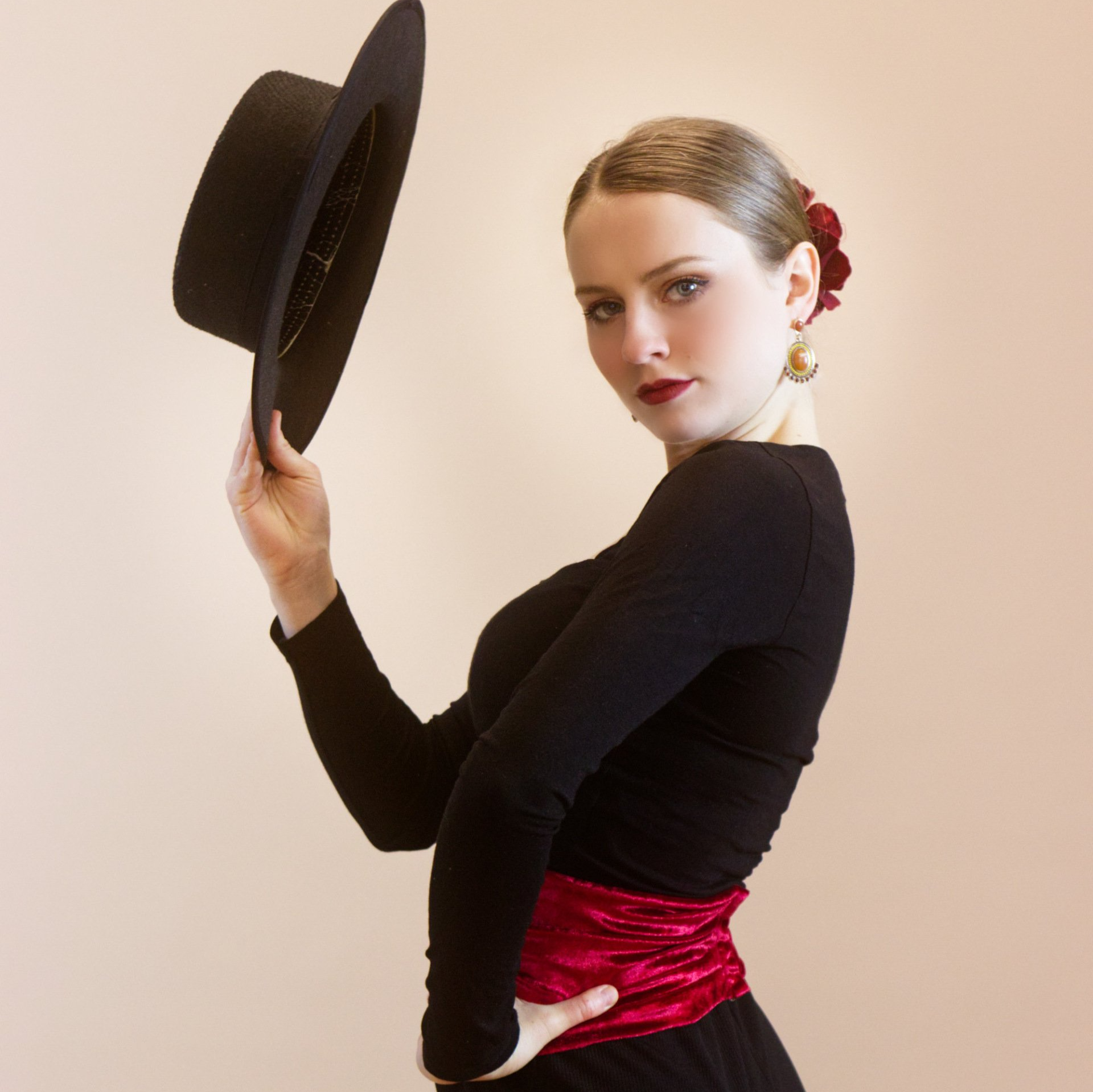 Natalia Chloé Flamenco Fotoshooting mit Hut