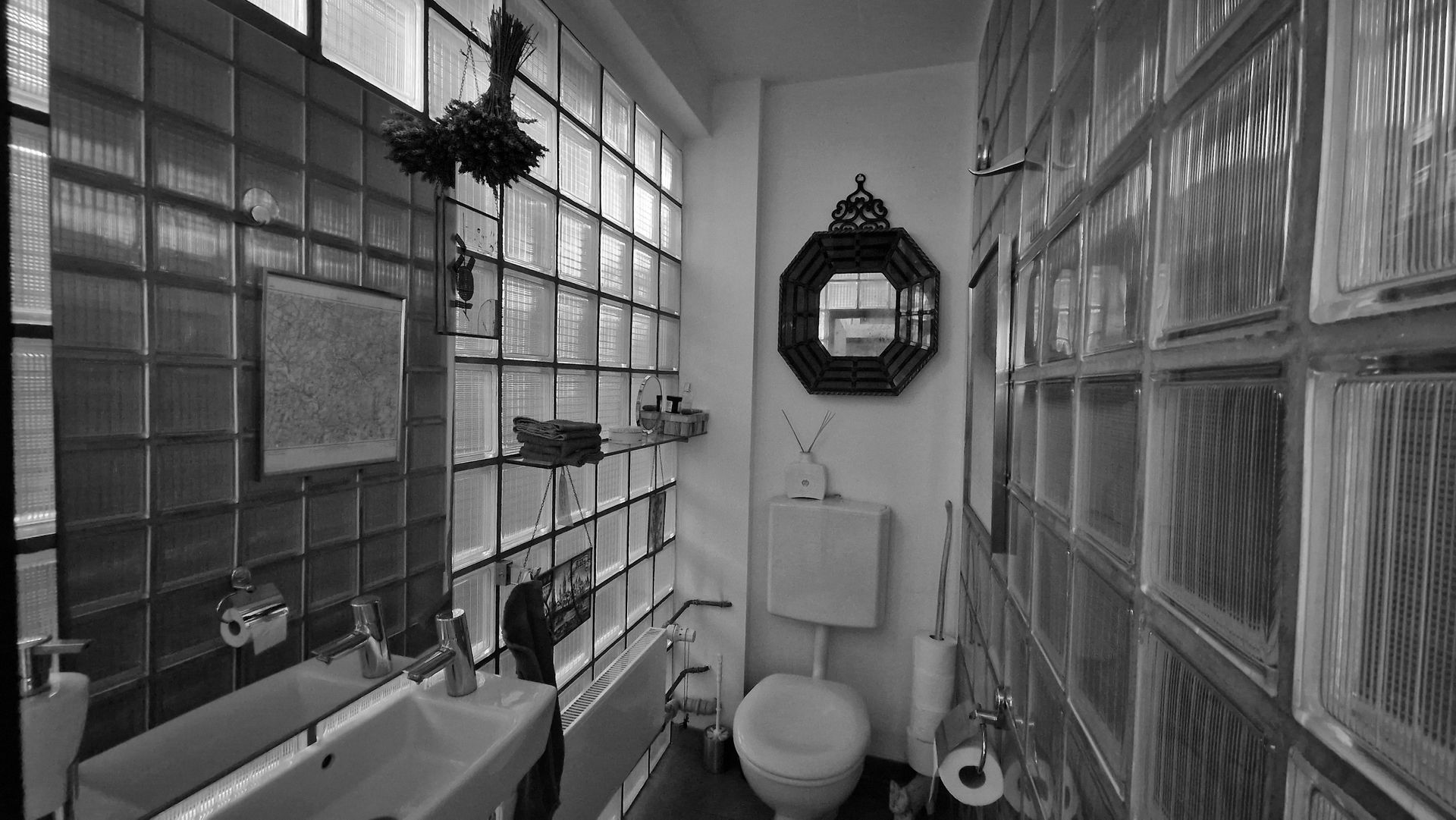 Wände aus Glasbausteinen