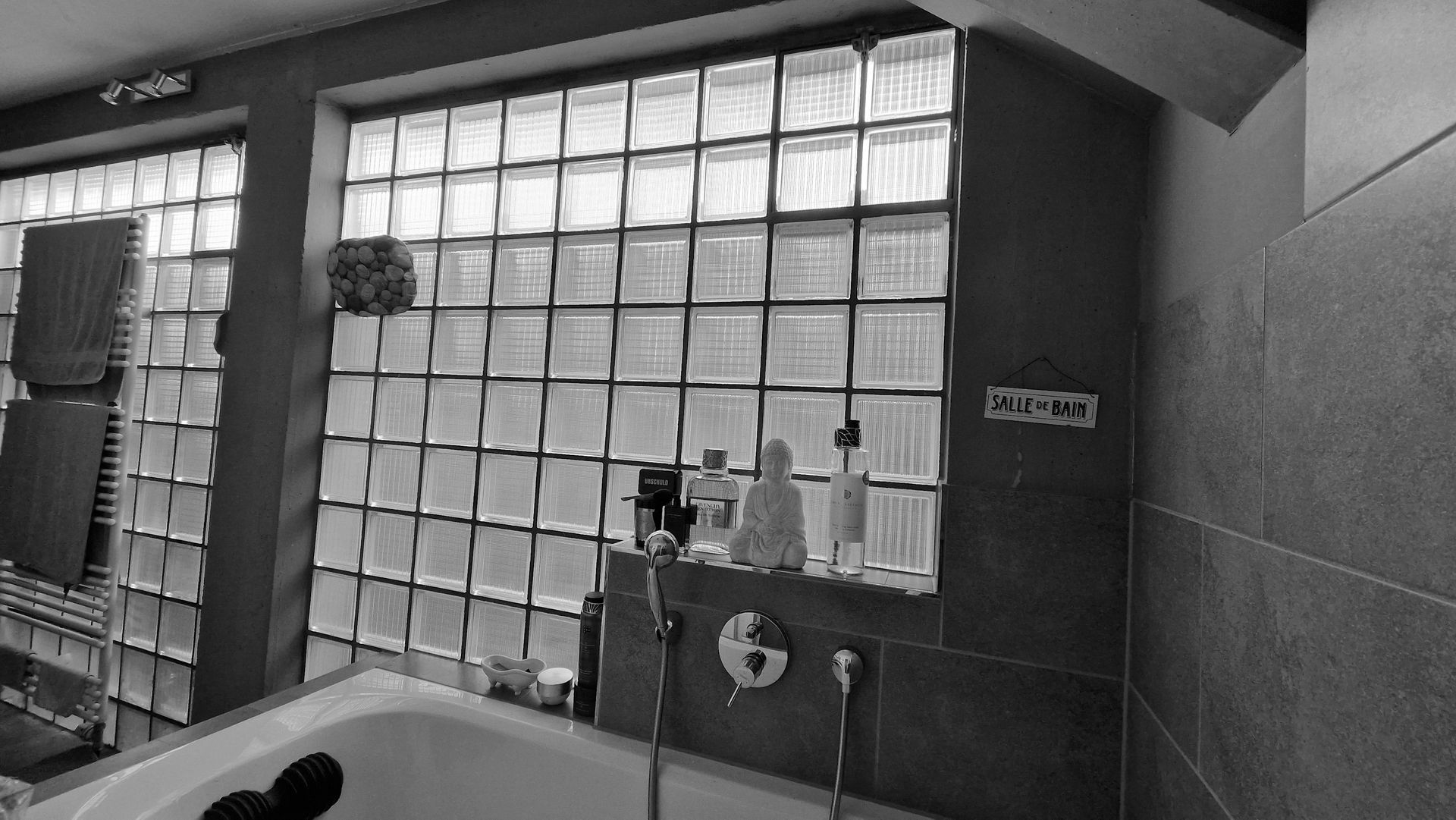 Glasbausteine Badbereich