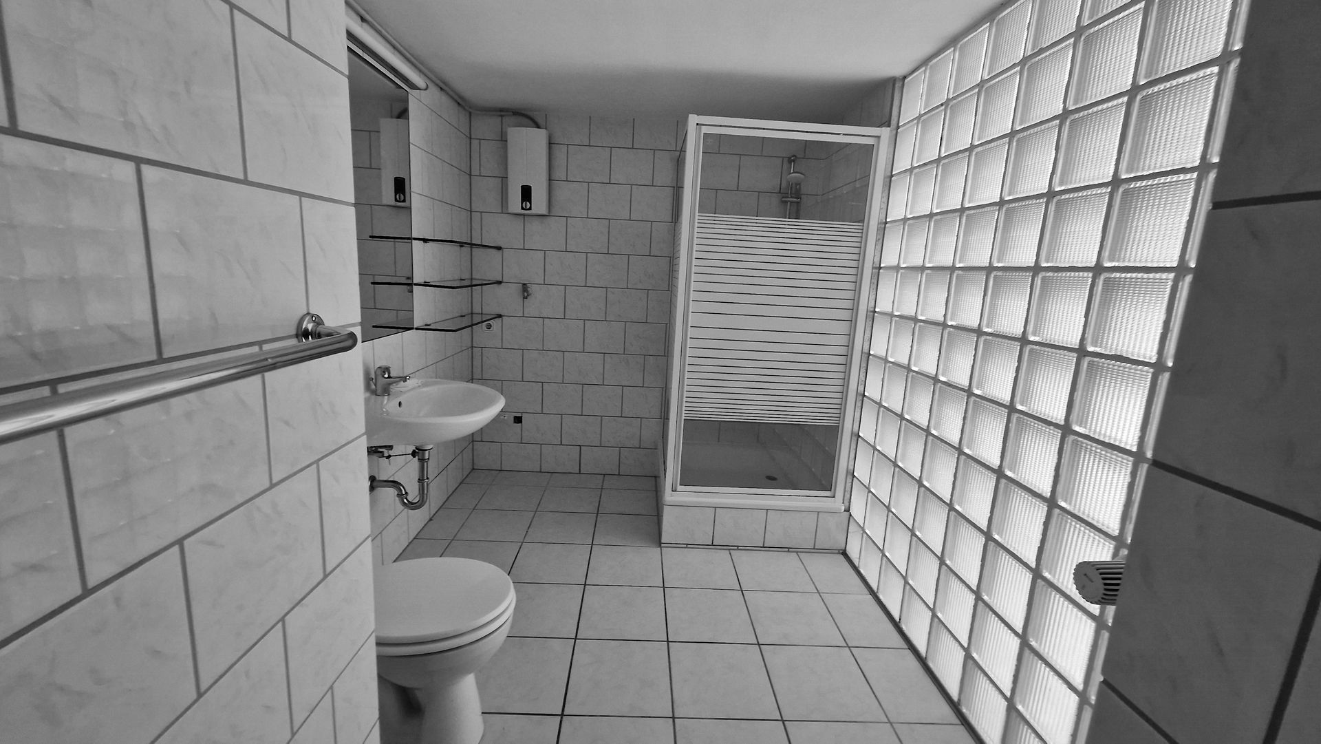 Wände aus Glasbaustein