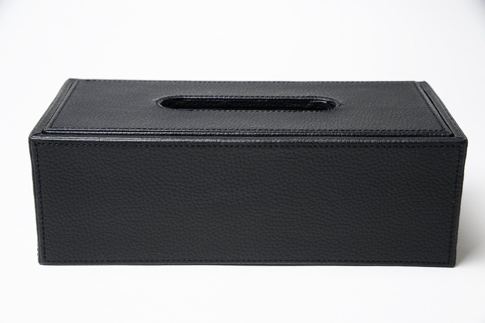 Tissue Box;Tissue box in Leder;Lederimitat;Farbe schwarz;Bad Accessoires;Handarbeit