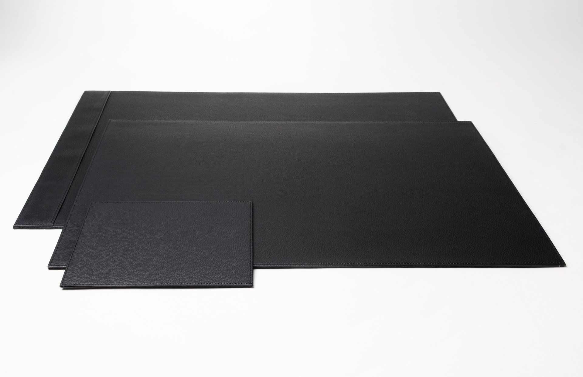 Schreibtischunterlage;Unterlage XL;Office set;Leder;Lederimitat;Schwarz;Handgemacht