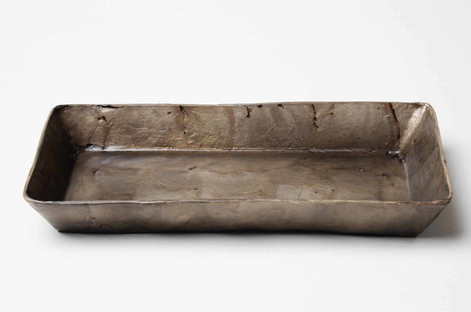 Schale;Schale aus Perlmutt;Deko Schale;Schale recteckig lang;Badaccessoires;Wohnaccessoires;Present hochwertig;Servierplatte;Farbe grau;Handarbeit