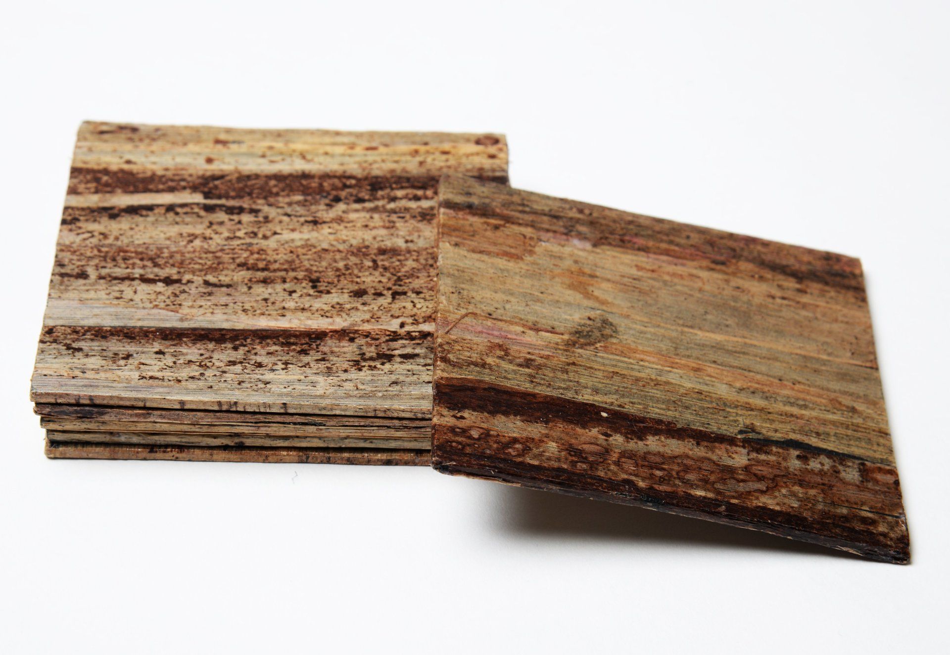 Glasuntersatz rechteckig 6er Set aus Bananenblatt natur und handgemacht