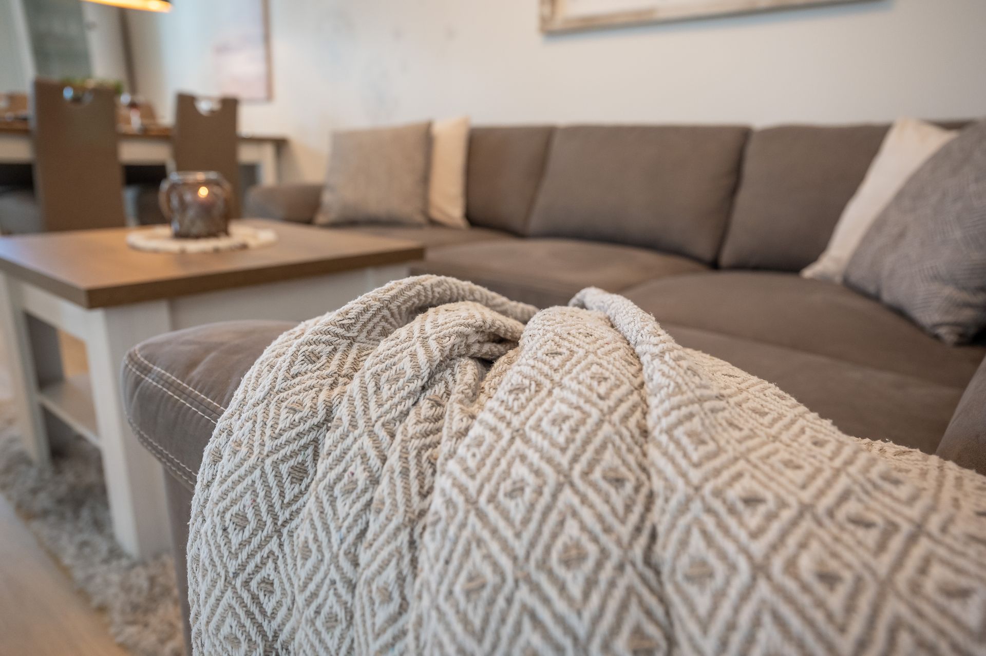 Wohnzimmer Ferienwohnung Olpenitz 