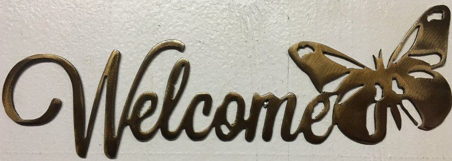Welcome Sign butterfly