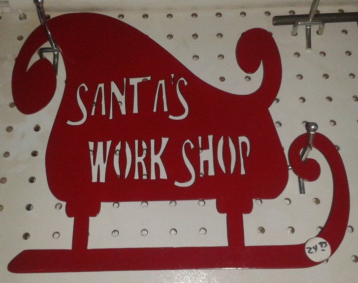 Santa's Workshop Sleigh Wall Art