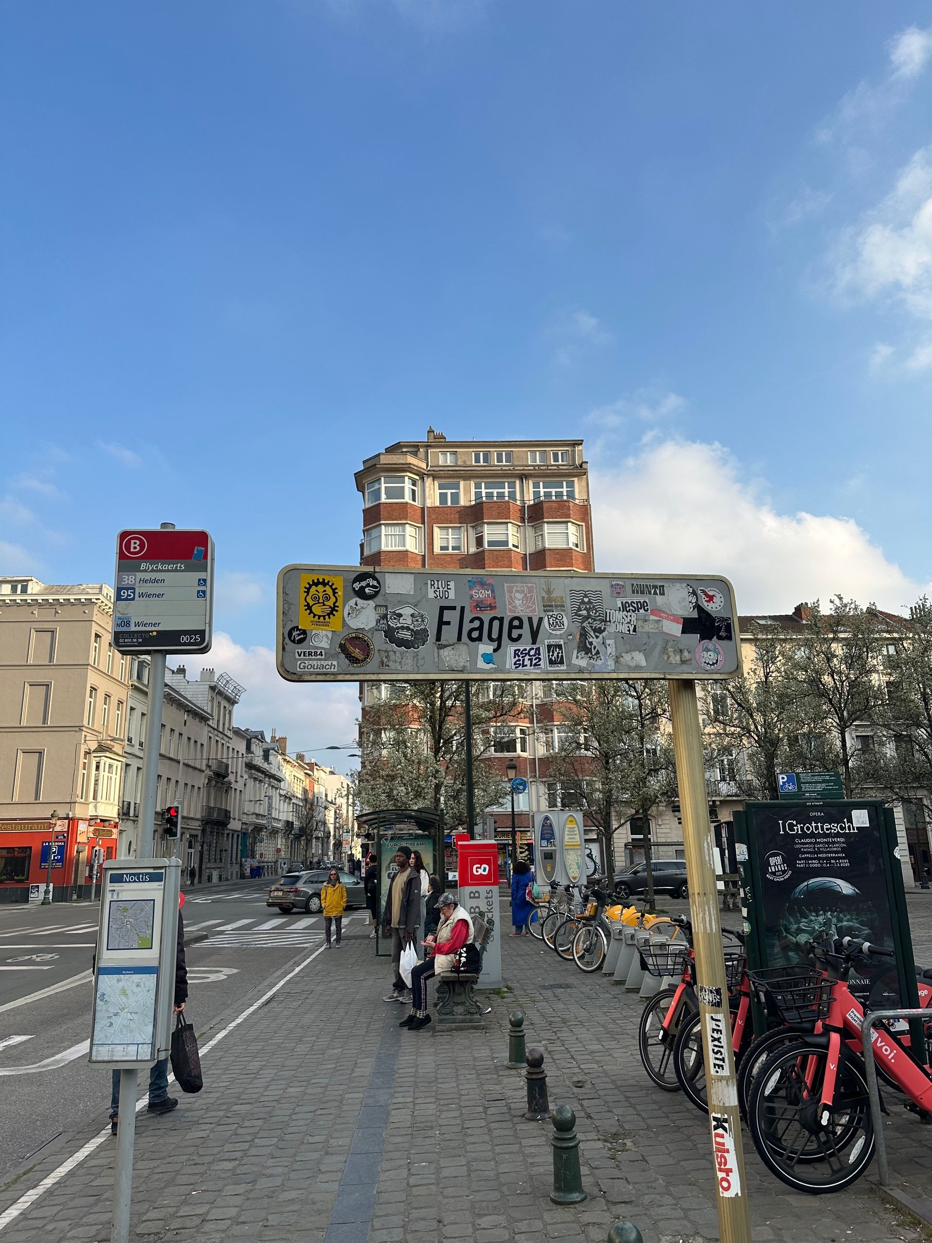 Schild Flagey Brüssel