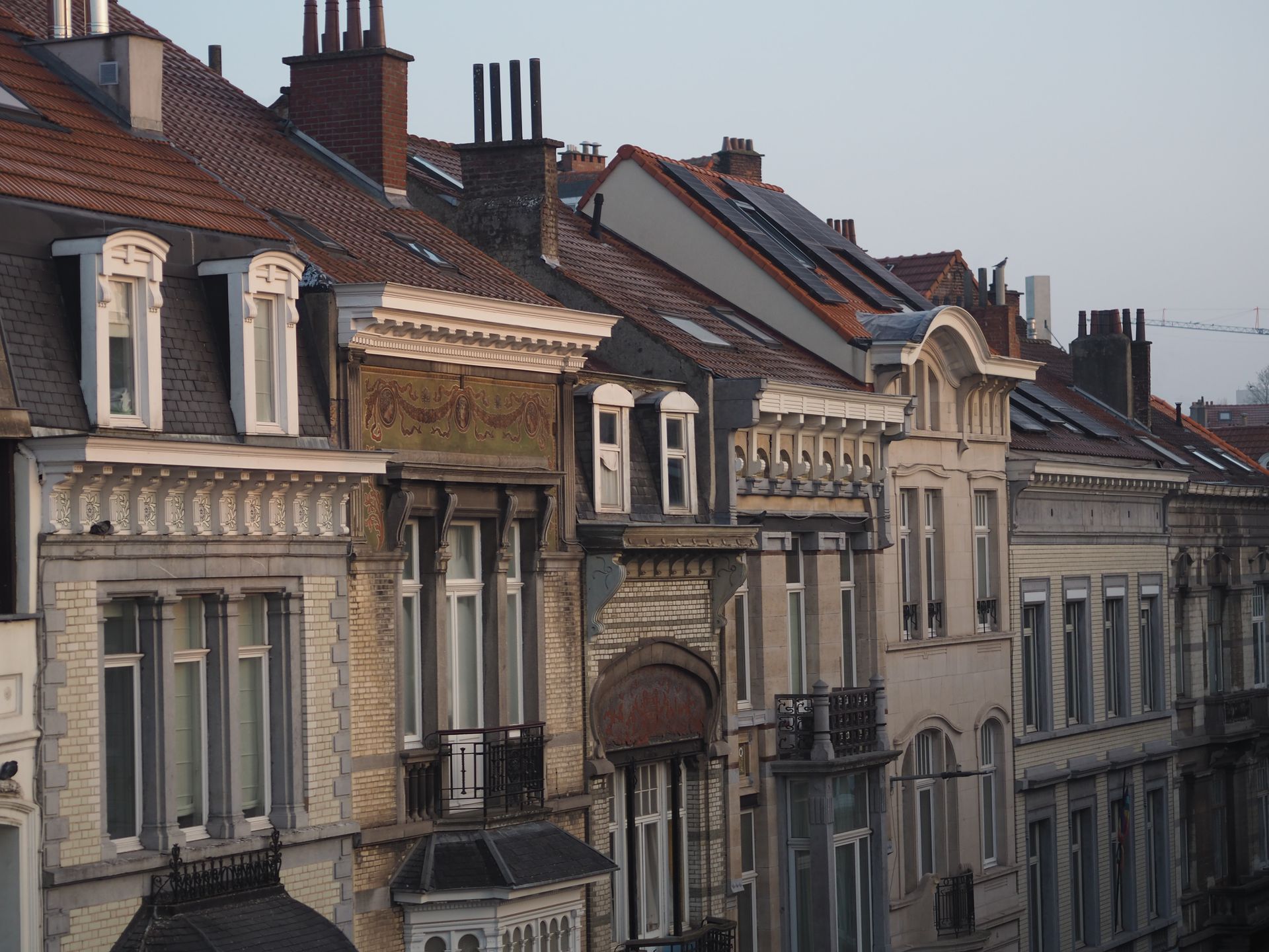 Aussicht aus meinem Fenster auf die Häuser in Ixelles